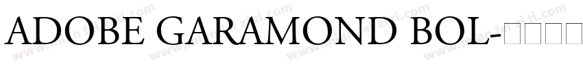 ADOBE GARAMOND BOL字体转换